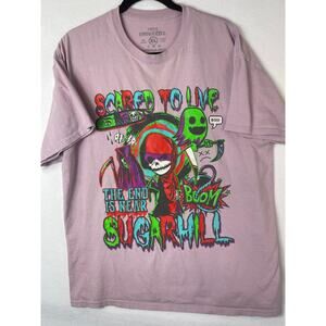 Sugarhill Scared Orchid Tee, a custom-dyed streetwear piece